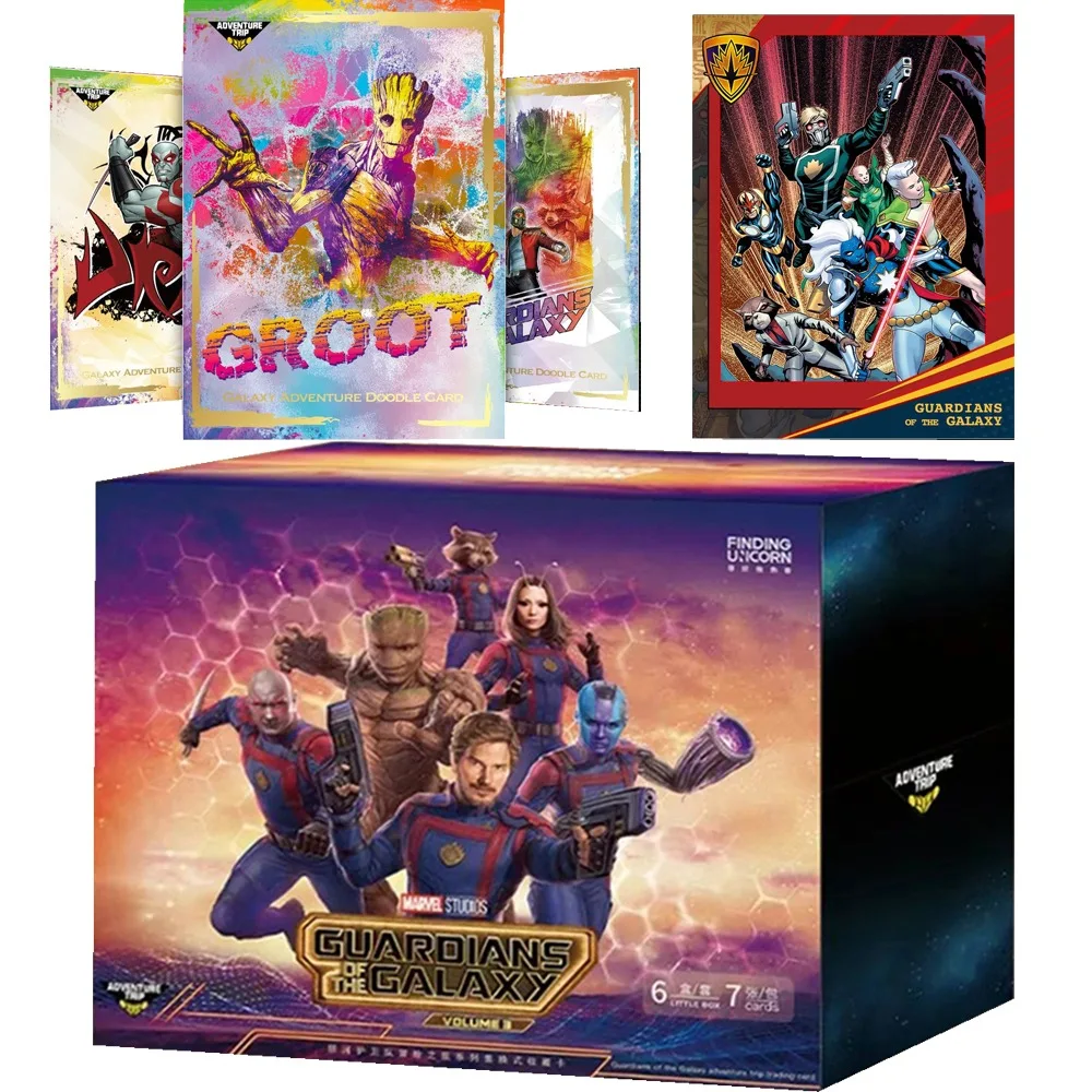 Genuine Guardians of The Galaxy Cards Collection for Children Limited Edition Number Brilliant Star River Character Cards Gifts