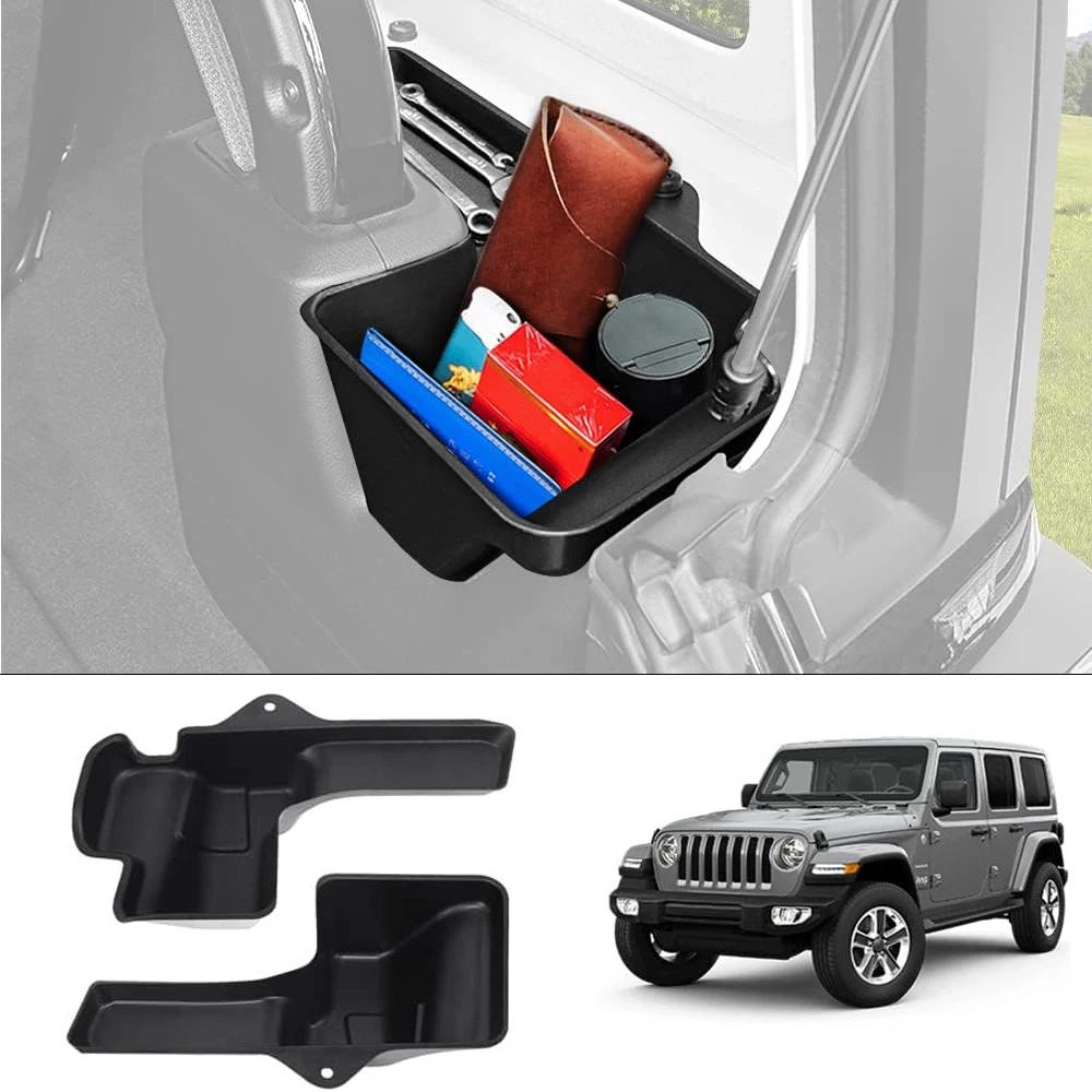 Car Trunk Storage Organizer Rear Cargo Side Storage Tray Box For Jeep Wrangler JL JLU 2/4 Door 2018-2023