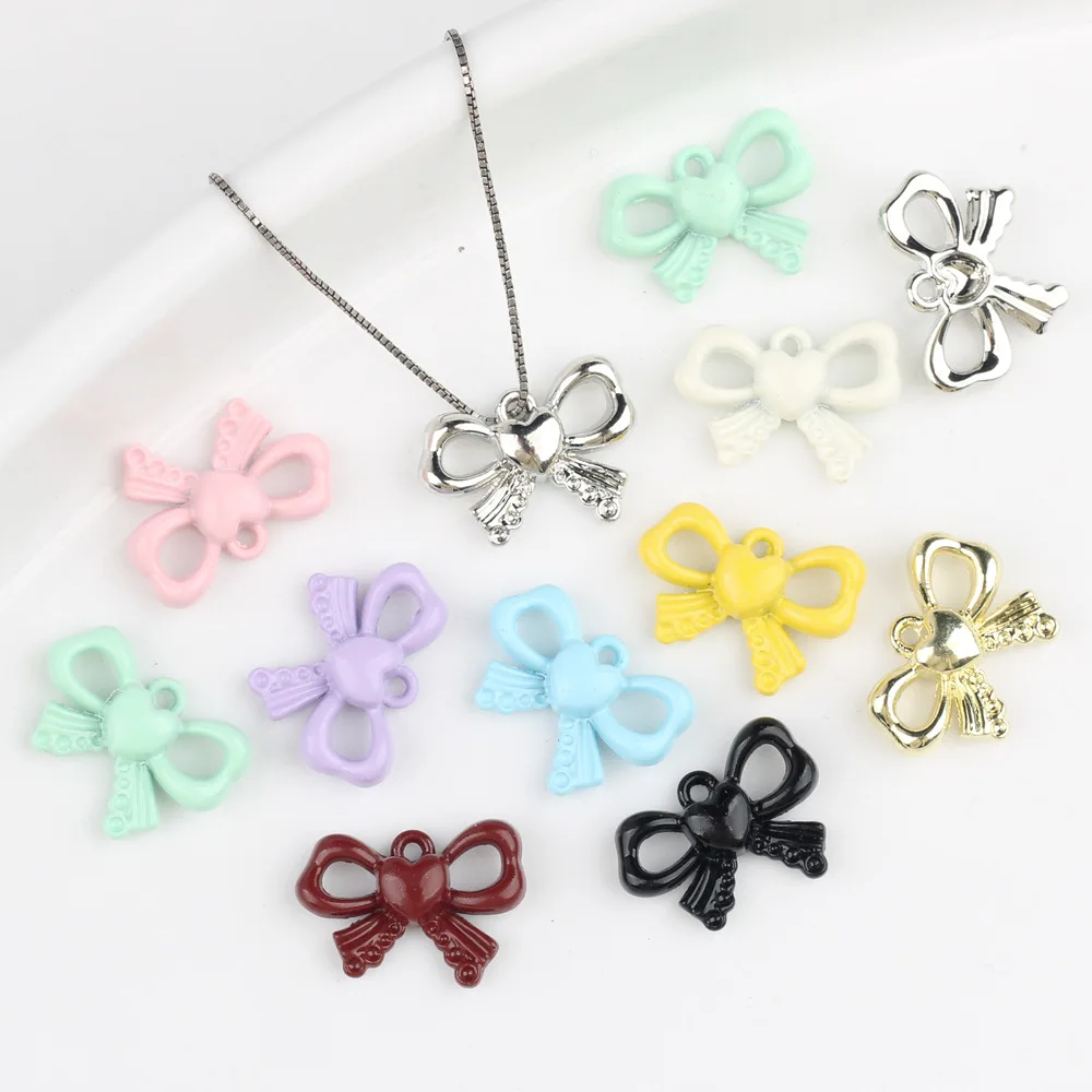 10 قطعة/الوحدة 12*17 مللي متر سبائك الزنك رذاذ رسمت القوس قلادة جالبة للحظ ل قلادة سوار مجوهرات Diy بها بنفسك اكسسوارات #1