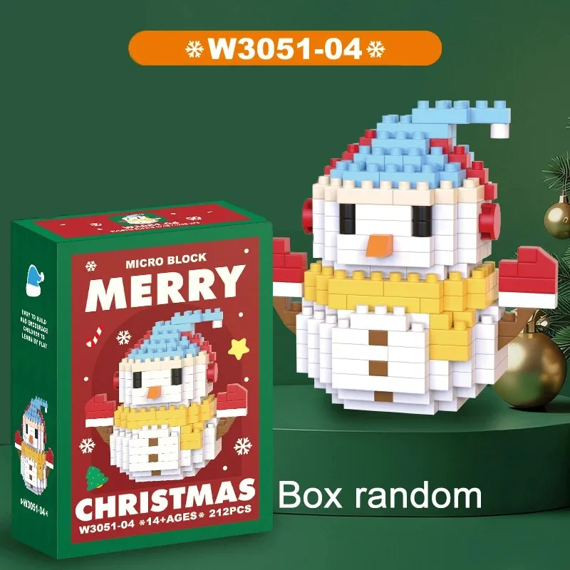 Kerstcadeaus Micro Bouwsteen Serie Kerstman Rendier Puzzel Assembleren Bakstenen Tafeldecoratie Speelgoed Kinderen