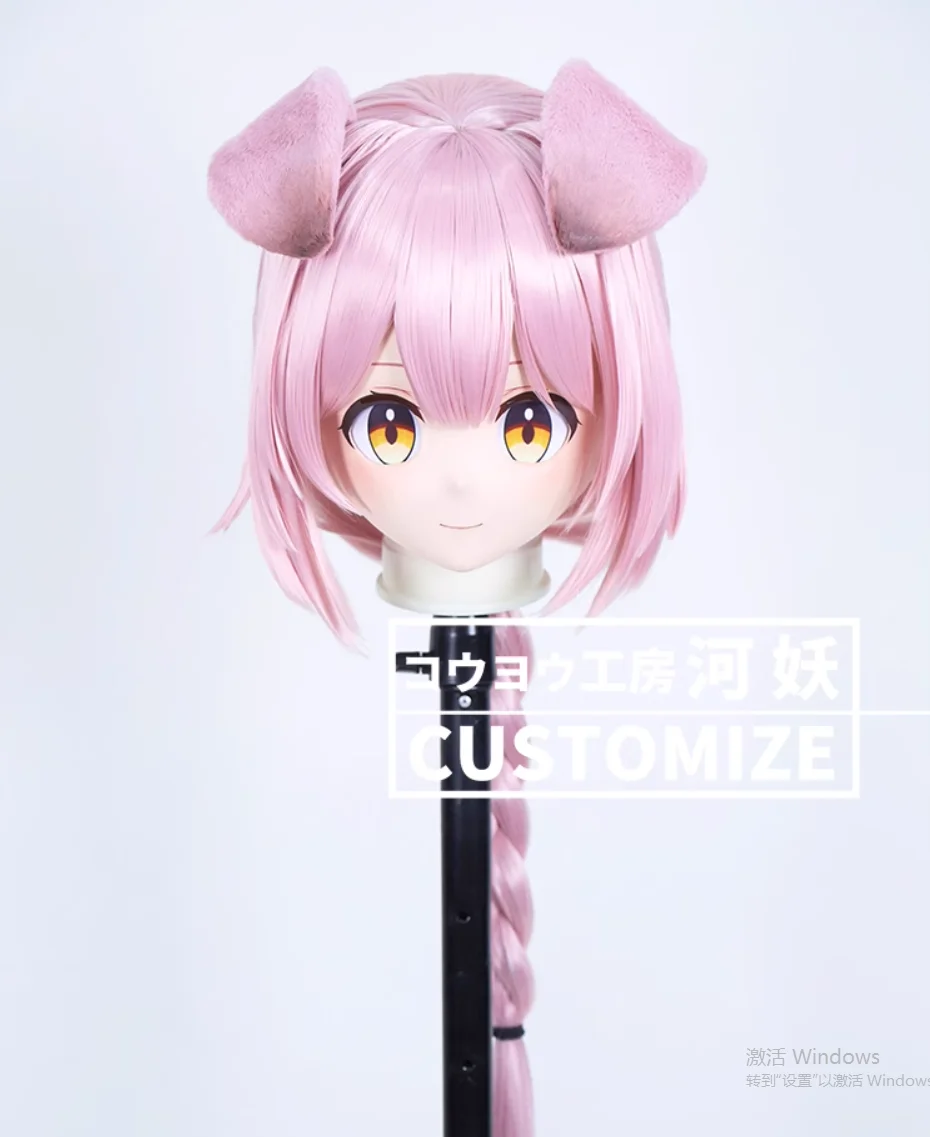 C-1051 Customize Full Head Resin Cartoon Cosplay Japanese Character Anime Role Play Crossdress Kigurumi Mask With Back Shell