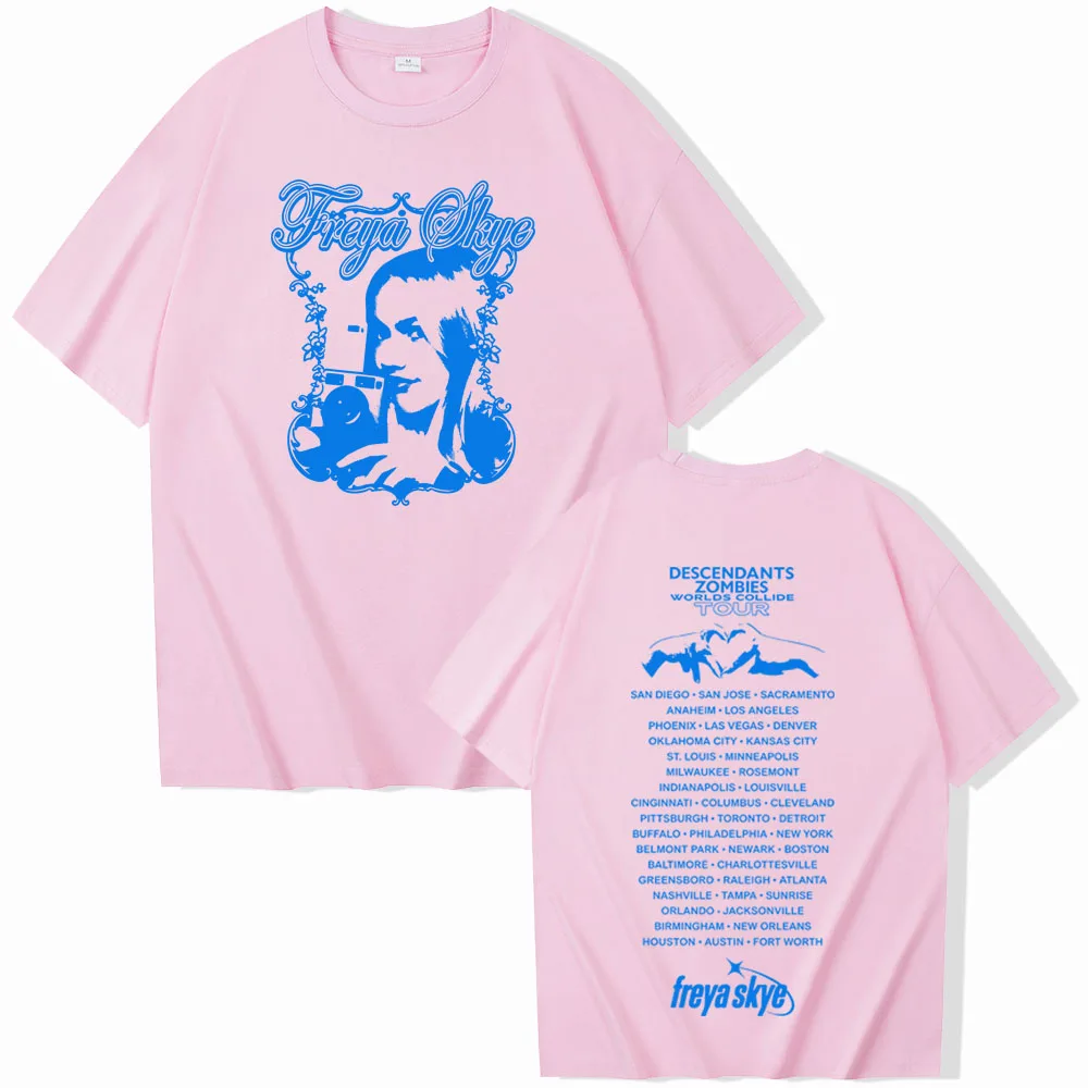 Freya Skye Stars Align Tour 2026 2027 T-shirt Man Woman Harajuku Short Sleeve O-neck Casual Shirt