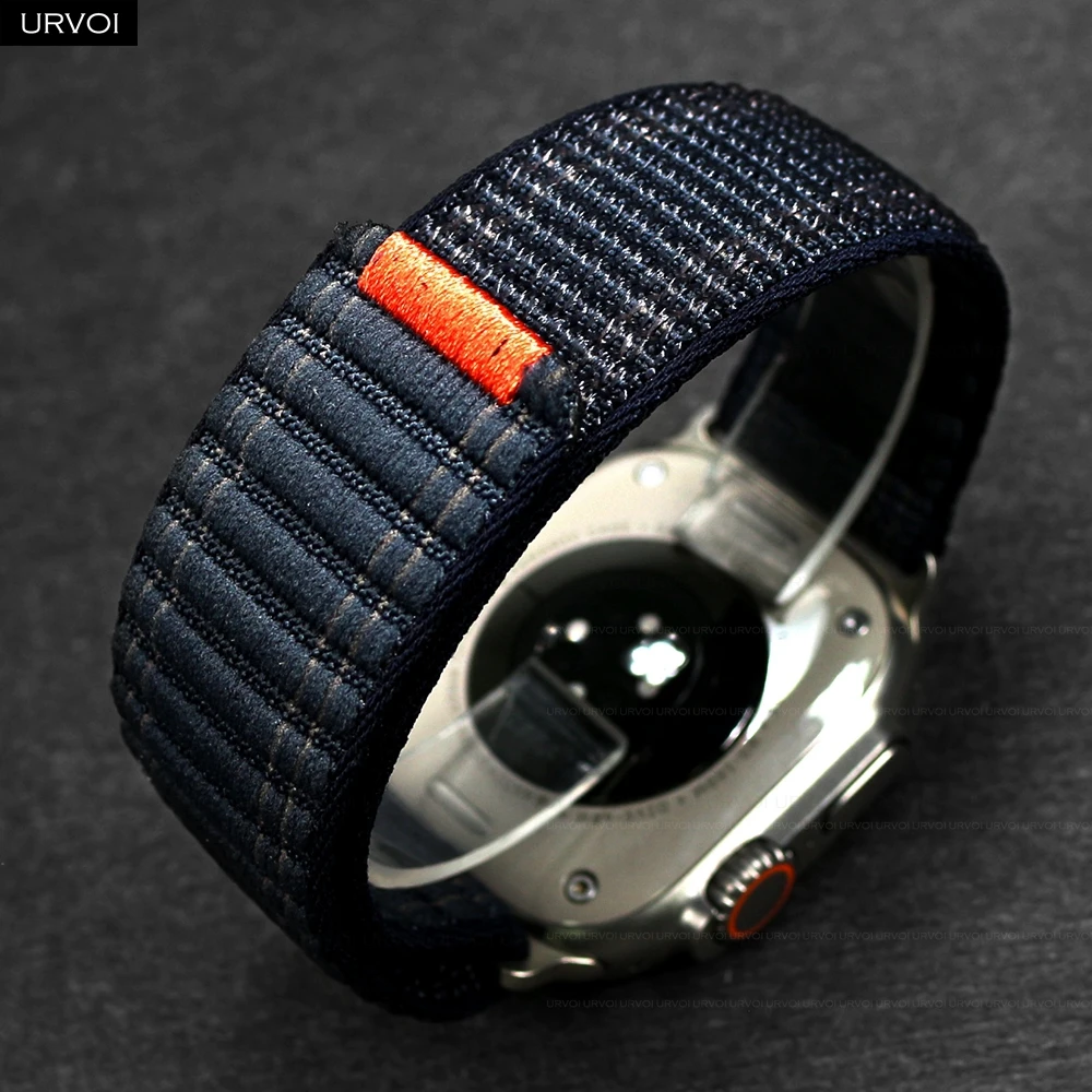 URVOI Band for Apple Watch Ultra 2 1 Series 10 9 8765 SE Wave Sport loop nylon strap wristband for iWatch hook and loop fastener