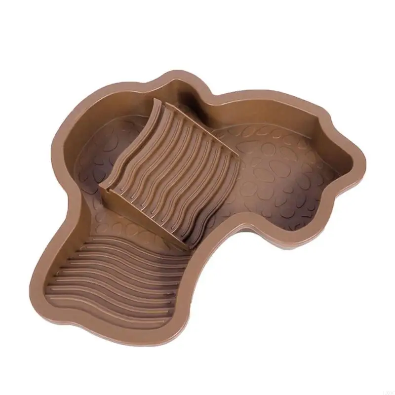 LX0C Reptiles Water Container Water Bowl With Step Access Disassembled Bath Station