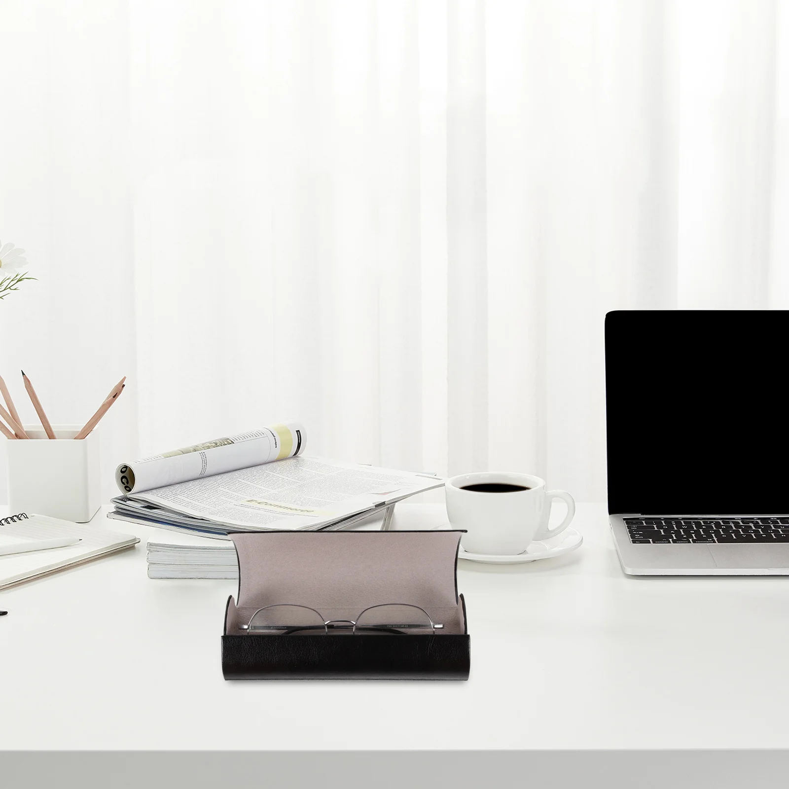 

Eyeglasses Case Holder for Travel Fold Organizer Protector Black Pouch Sunglasses Miss