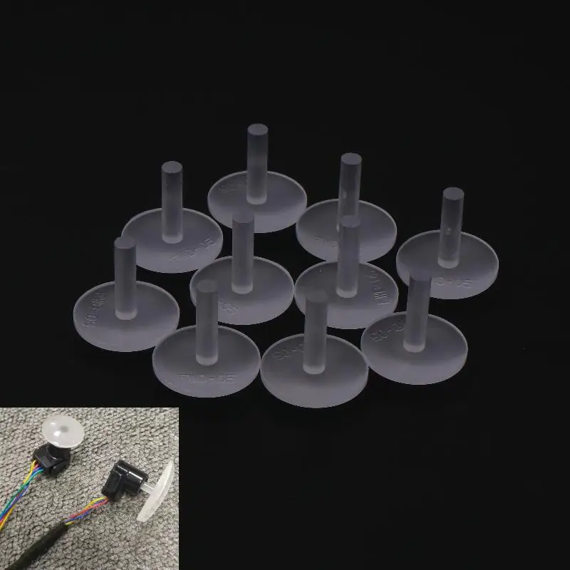 

10Pcs Car Interior Ambient Light Parts Door Light Cover Frosted Clear T-Shape Trim Cap
