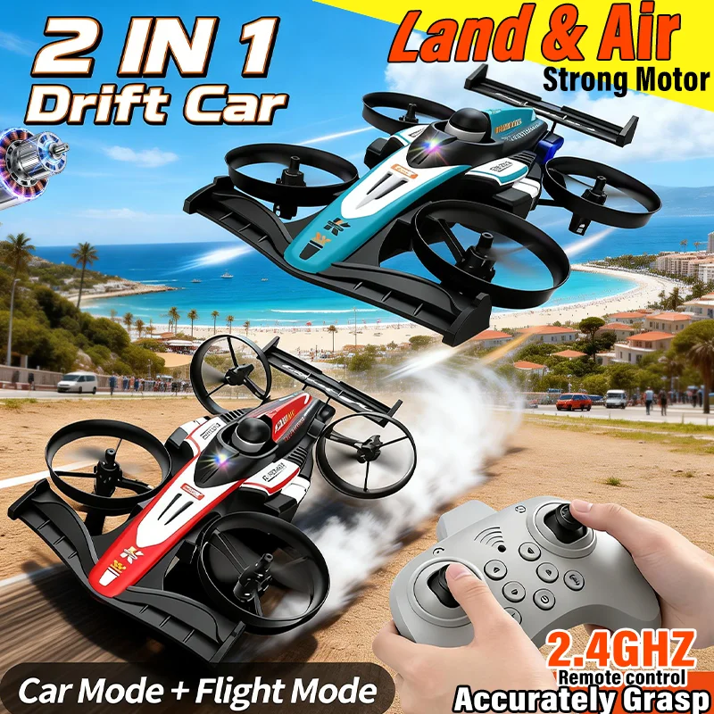 

1:30 Scale Flying Car Mini Drift Drones and Ground Stunt Vehicle 2-in-1 Quadcopter Remote Control Race Toy for Kids Adults Gifts
