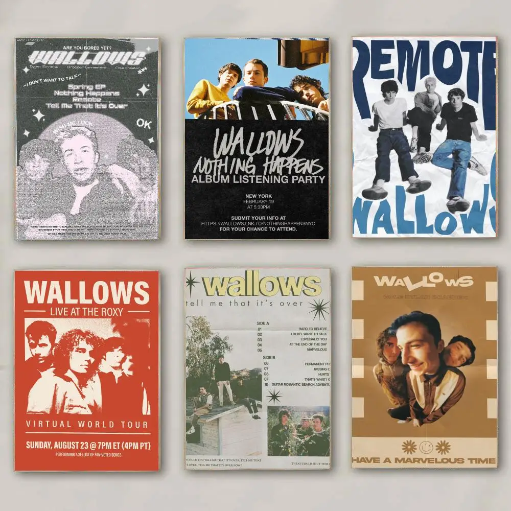 band W-Wallows-S Poster Modern Wall Decal for Living Room Cafe Office Bar and Bedroom