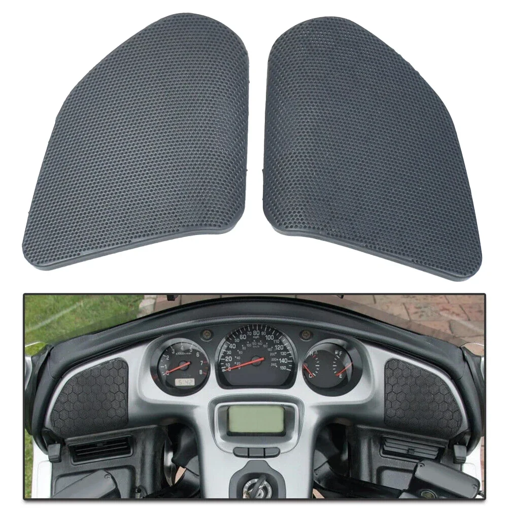 Motorcycle Speaker Cover For Honda GL1800 2001-2005 Front Speaker Mesh Cover Audio Mesh Cover ABS Black Replace Install Parts