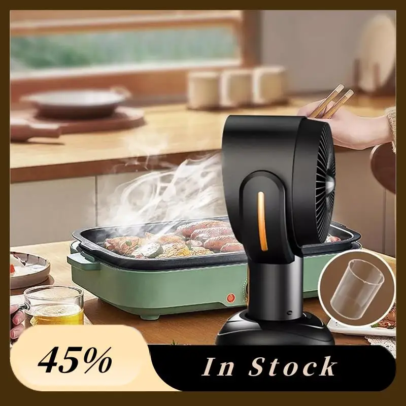 Kipas Pembersih Atas A60Z, Filter Dapat Dilepas dan Dicuci, Kipas Asap untuk Di Dalam Ruangan, untuk BBQ Dalam Ruangan, Panci Panas, (Ungu, Model Pengisi Daya)