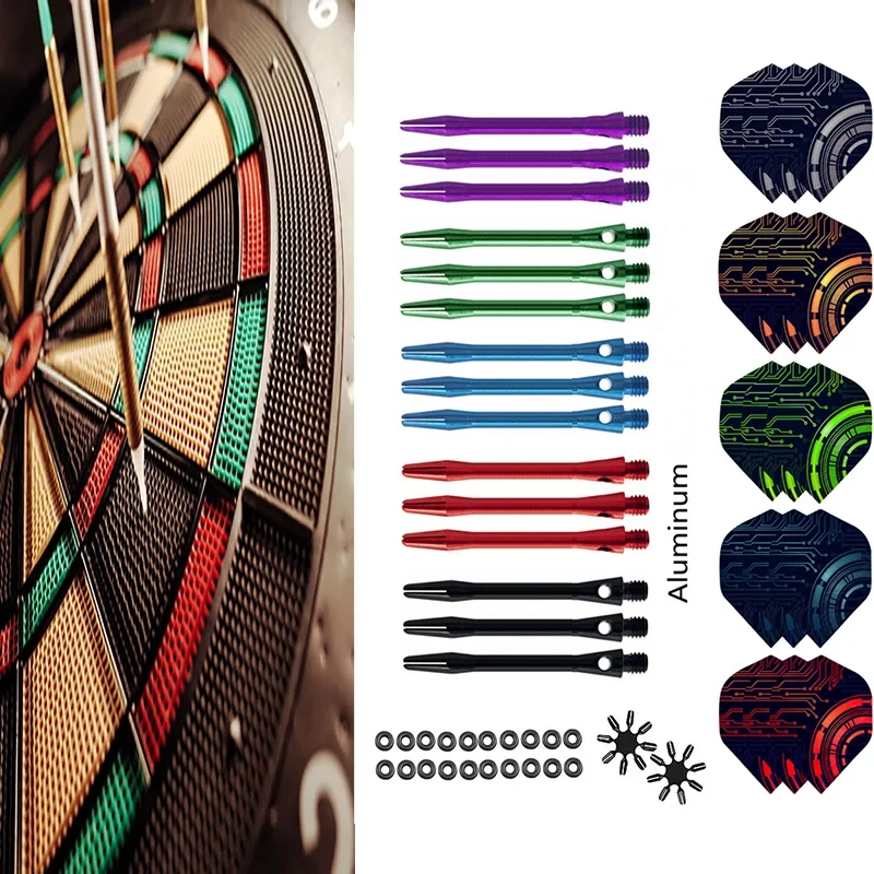 

45mm 2ba Aluminum Dart Shaft and PET Dart Flights Electronic Dartboard Darts Accessories Plastic Tip Darts Accessories Set Hbs