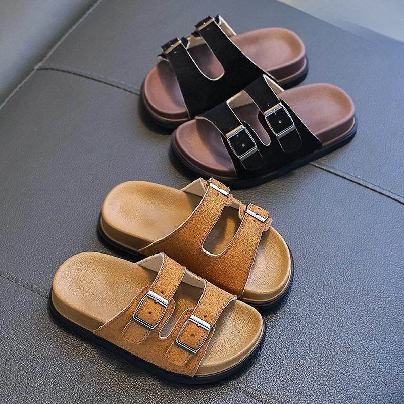 Boys Slippers Summer Anti-Slip Soft Bottom Bathroom Bathing Parent-Child Outdoor Beach Slippers Comfortable Home Slippers