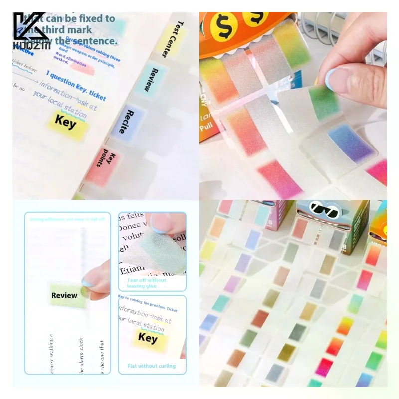 

Перламутровая бумага, выдвижной липкий прозрачный красочный блокнот для заметок, маркировки офисных школьных принадлежностей