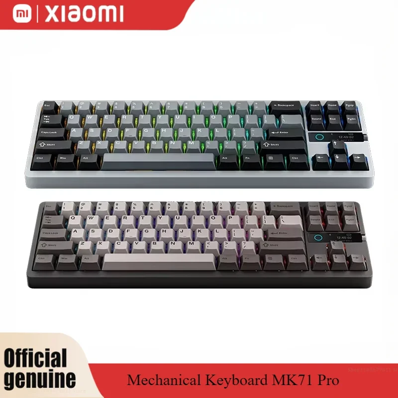 

Xiaomi Mechanical Keyboard MK71 Pro Wired/Wireless/Bluetooth Three-Mode Game 71 Office Keyboard RGBGasket Structure LCD Screen