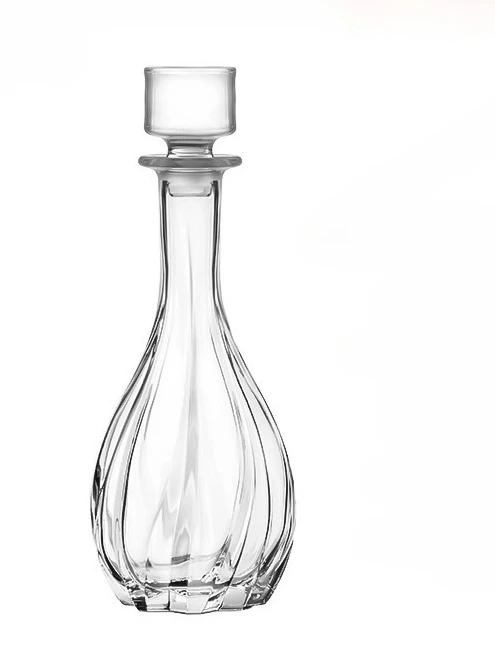 

Crystal, glass, decanter, wine bottle, wine dispenser, engraved flower