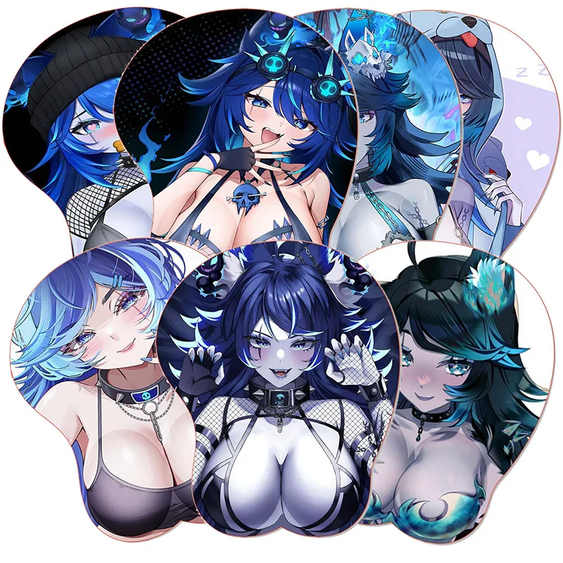 

Anime OPPAI Mousepad VTB Spite Titty Boobs Non-slip Mouse Mat Sexy Waifu Cups S6 3D Mouse pad Wrist Rest Office MouseMat