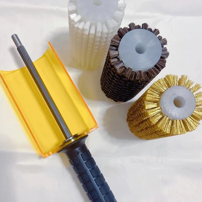 Ski Waxing Roller  Polishing Roller  Ski Waxing Set, Nylon Brush Horsehair Brush Copper Wire