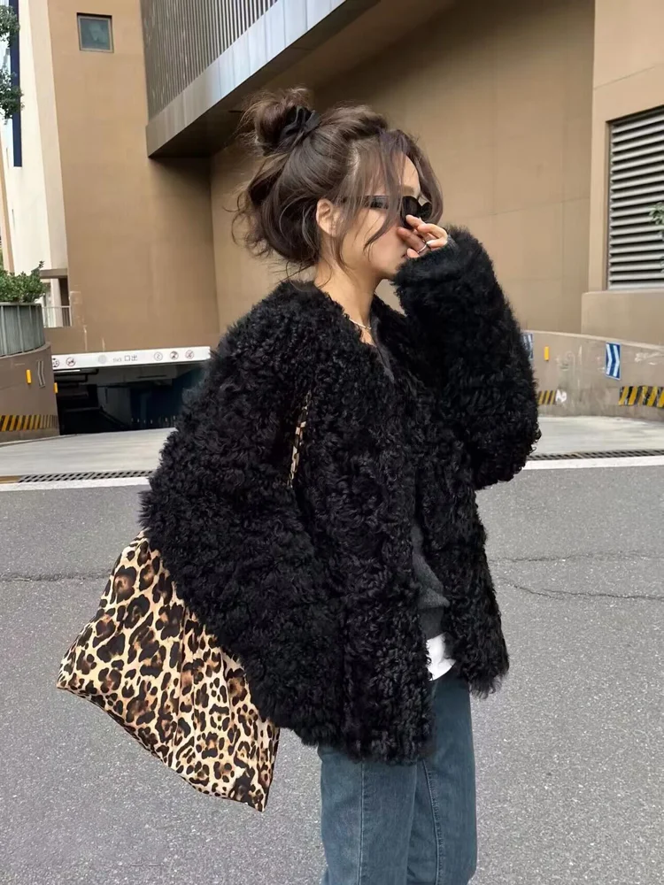 

Lamb Wool Jacket Women Outfit Woman Strong Powerful Mighty Forceful Vigorous Energetic Dynamic Active Lively Vibrant Vital Girls