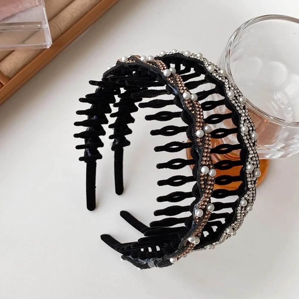 موضة U شكل الشعر الأطواق ليوبارد نمط عدم الانزلاق التسنين هيرباند بلون موجة مشط موجة رباطات للنساء الفتيات #5