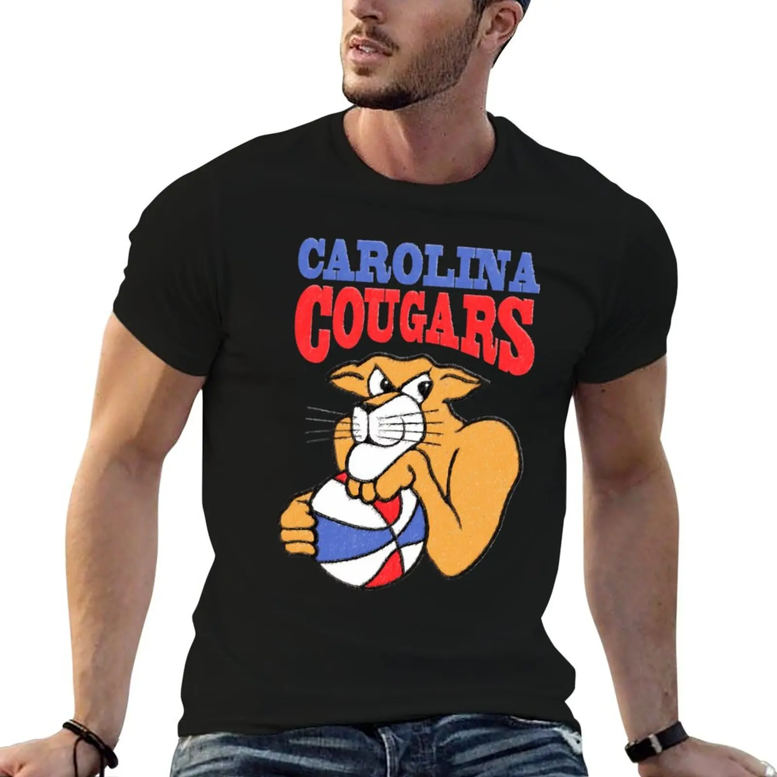 Carolina Cougars T-Shirt graphic shirts blue archive cute tops t shirts for men graphic