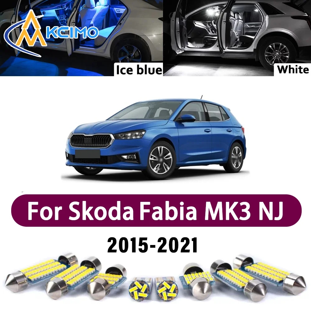 

Premium LED Interior Lighting Kit for Skoda Fabia MK3 NJ 2015-2021 2016 2017 High-Quality Error-Free Dome Map Trunk Auto Lamps