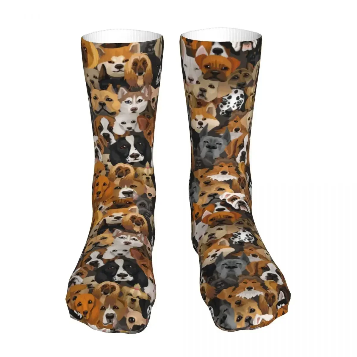 Men Bike Bulldog Dog Socks Cotton Compression Animal Woman