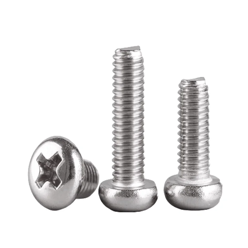 Viti a testa cilindrica con incasso a croce in acciaio inossidabile M5 304 Vite a macchina Rounnd Phillips DIN 7985