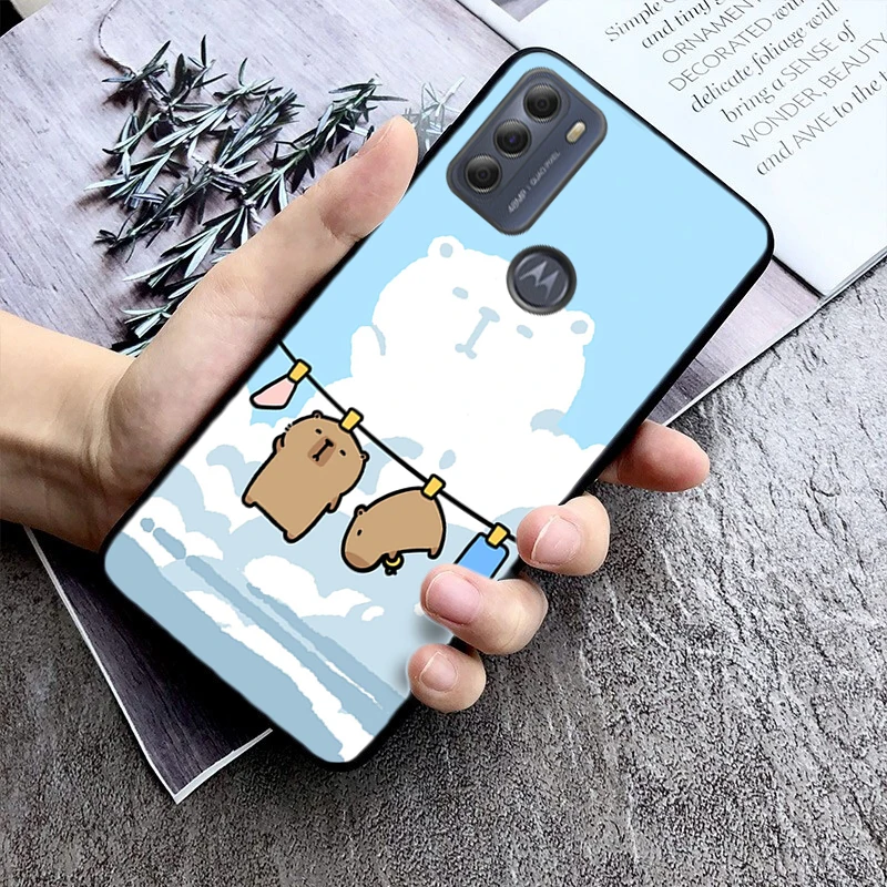

Cartoon capybara Phone Case For Motorola Moto G85 G55 G05 G14 G75 G60S G50 G10 G20 G30 G60 G13 G32 G84 G54 G53 G72 G24 Power