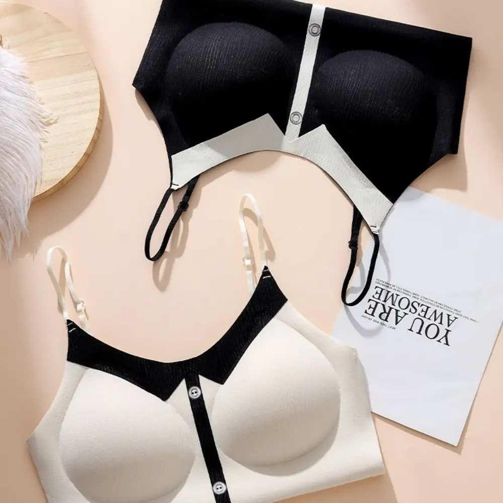 

Майка без следов из ледяного шелка с имитацией пуговиц, облегающий корсет из ледяного шелка, уличная одежда с подушкой на груди, укороченные топы для женщин