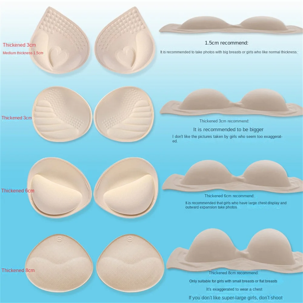 Bra Lining Swimsuit Bra Insert 3D Thicken Push Up Bra Pads Inserts Women Underwear Small Breast Lift Breathable Sponge Padded