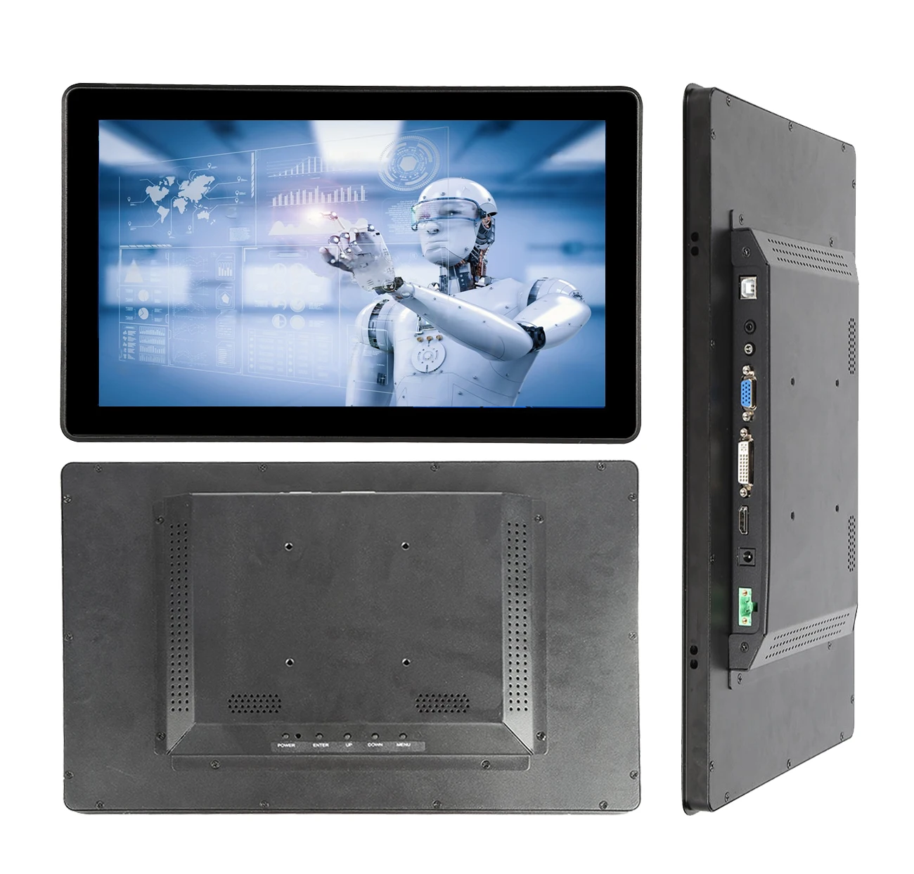 15.6 Inch Capacitive Touch Screen Industrial LCD Monitor for 1920x1080 HDMI USB Interface New