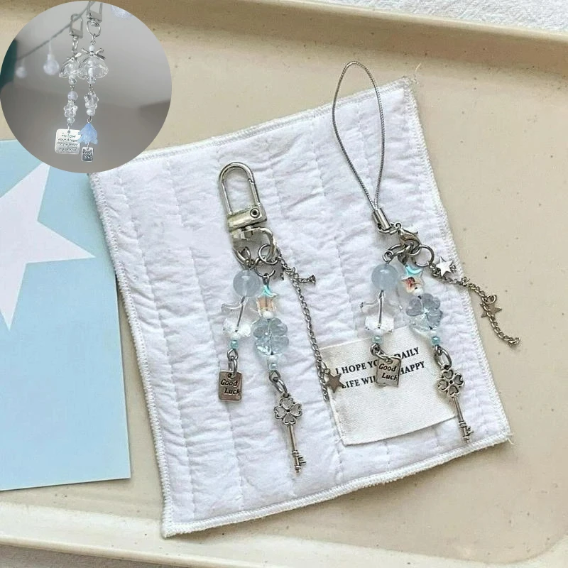 Exquisite Backpack Decoration Accessories Gifts Sweet Christmas Tree Drift Bottle Four-leaf Clover Pendant Phone Strap Keychain