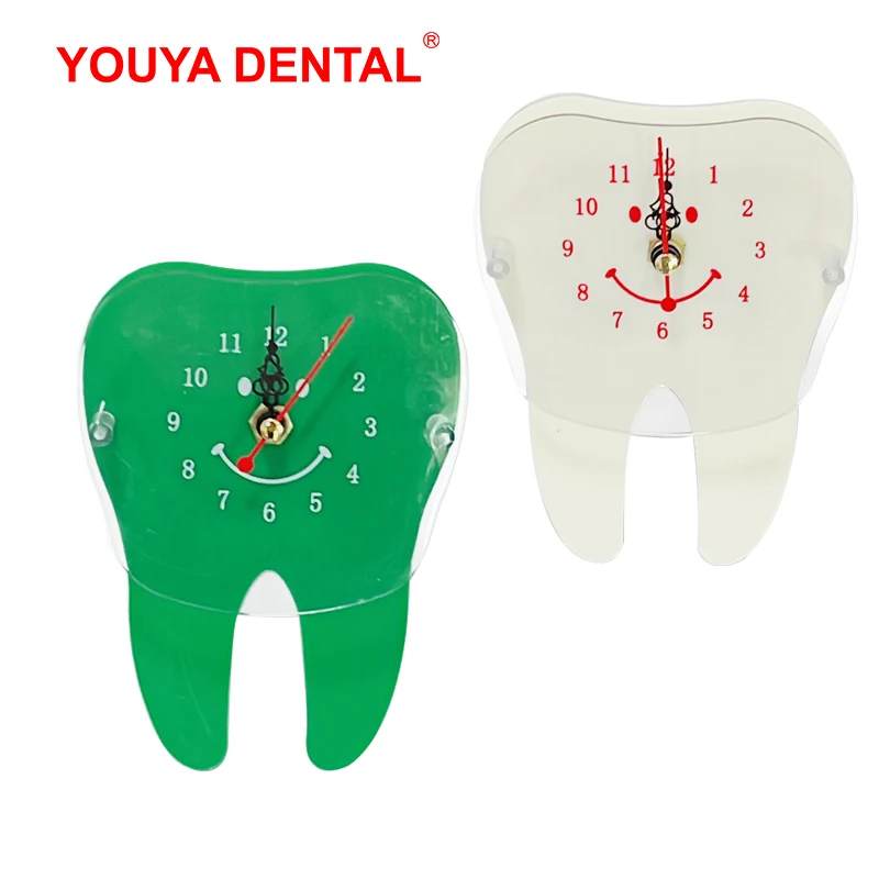 Dental Table Clock Decoration Small Modern Design Battery Desk Clock Cute Tooth Shape Dentistry Ornaments Artcraft Dentist Gifts