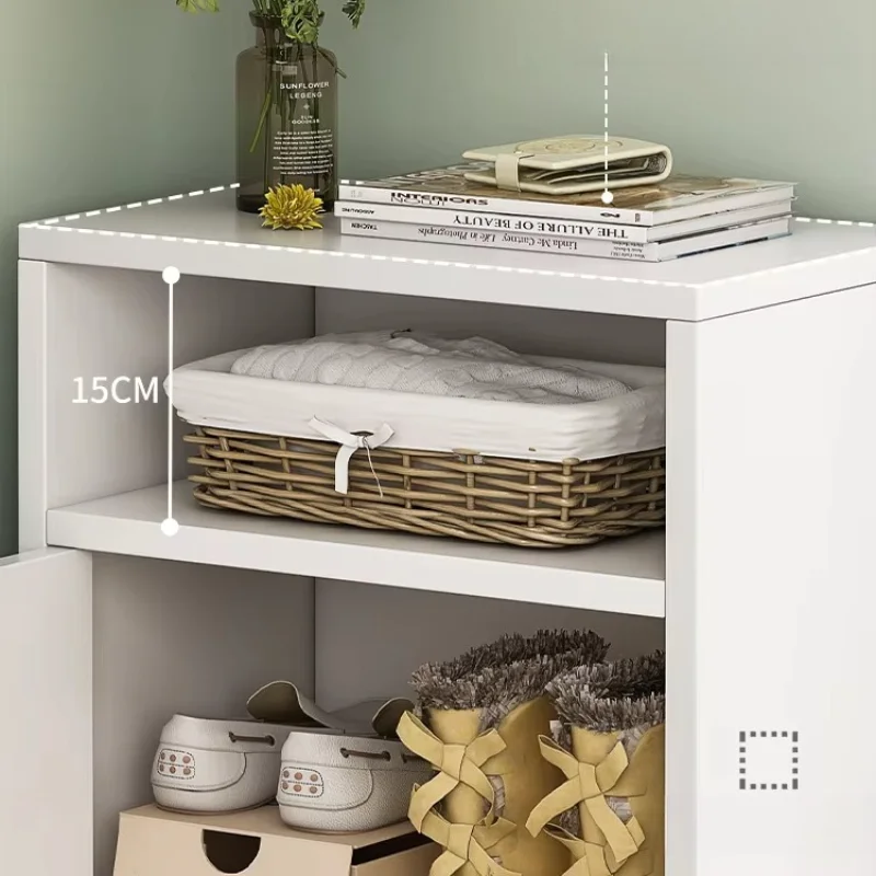 New Home Shoe Cabinet, 2025 Trending Corridor Storage Unit, Simple Small Space Shoe Rack, Narrow Single-Door Storage Shelf