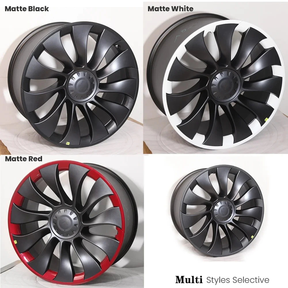 20 Inch Hub Cap Rim Patch For Tesla Model Y 2021-2023 Induction 21 inch Uberturbine Wheel Cover Protectors ABS Rim Protector