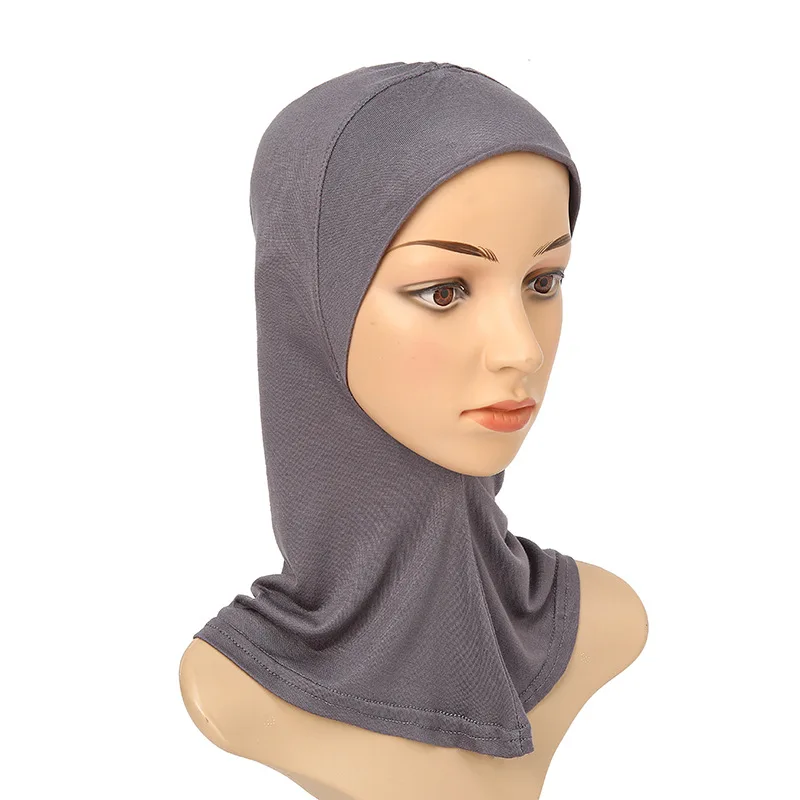 Turbante musulmán de algodón para mujer, gorros islámicos de cobertura completa, Hijab interno, pañuelo para la cabeza, chal largo, envoltura para