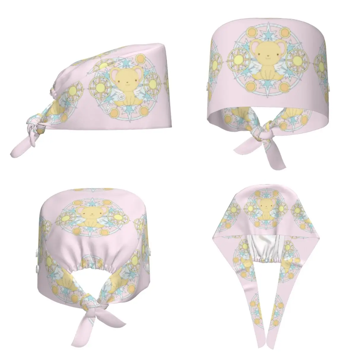 Kero Sakura Card Captor Kawaii Scrub Hat Doctor Working Surgical Cap Men Women Adjustable Nursing Caps for Dentist