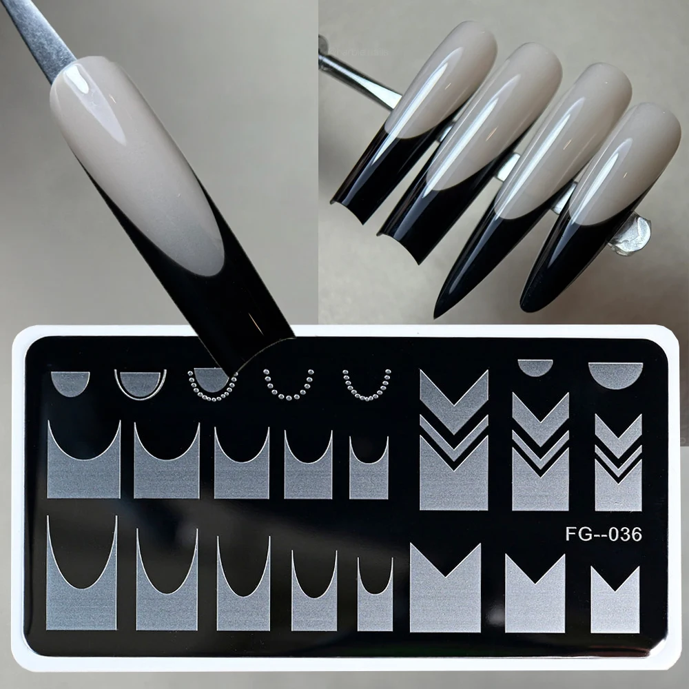 1 stücke Einfache Schwarz Fran – Nail Art Stamping Kit Bewertung und Preis