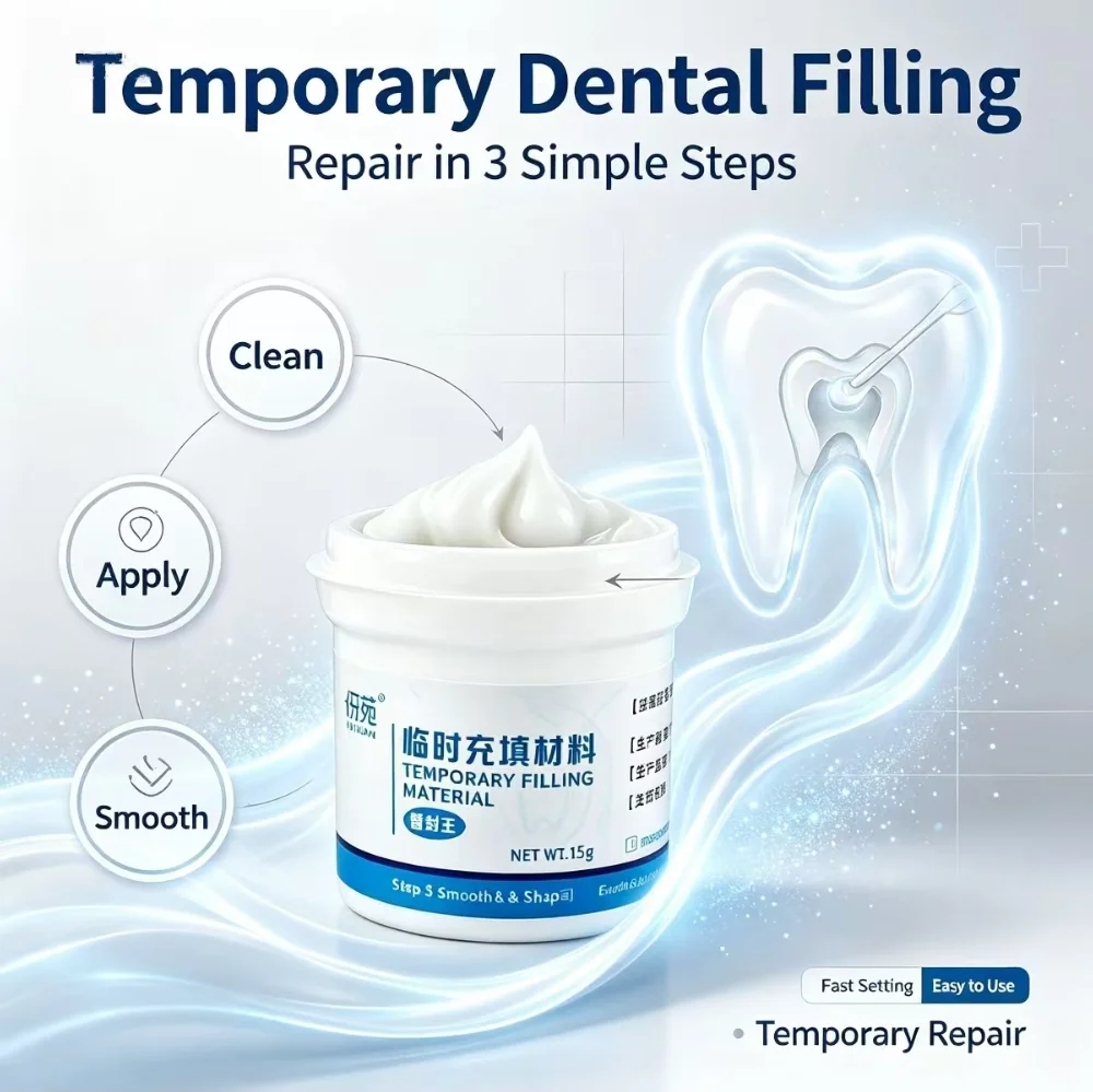 15g/Can Dental Temporary Sealing Paste Root Canal Treatment Temporary Filling Material Sealing King Rapid Curing Dentistry Tools