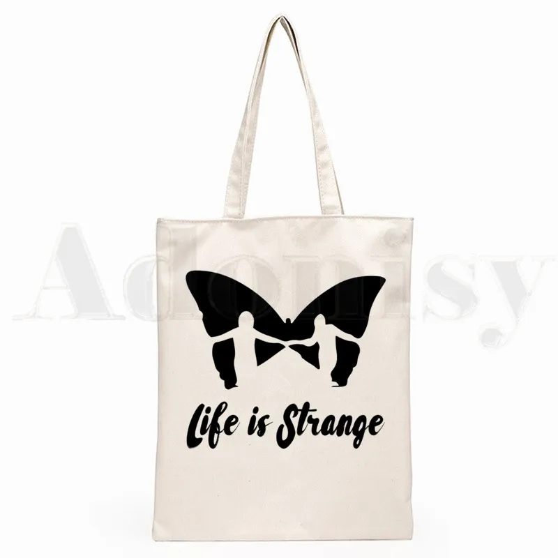 Life Is Strange Gráfico Cartoon Imprimir Sacos De Compras Para Meninas, Saco De Mão De Pacote Casual, Moda