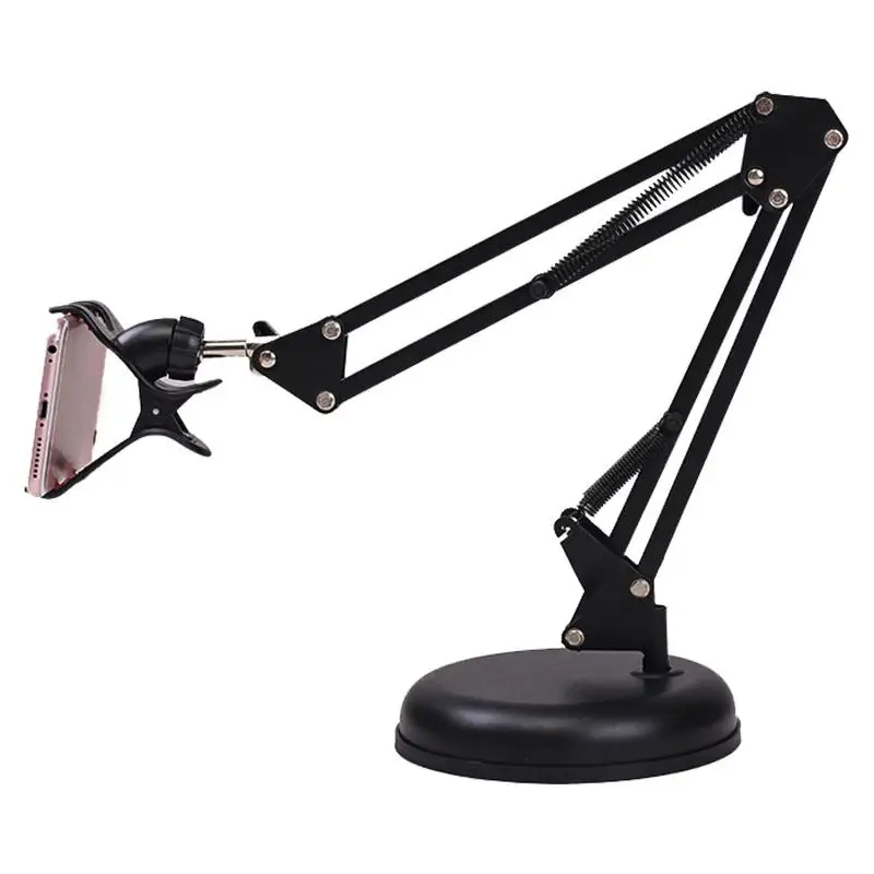 Phone Stand For Recording Adjustable Phone Holder For Desk Telescopic Desk Stand Cellphone Stand Compatible With All Mobile