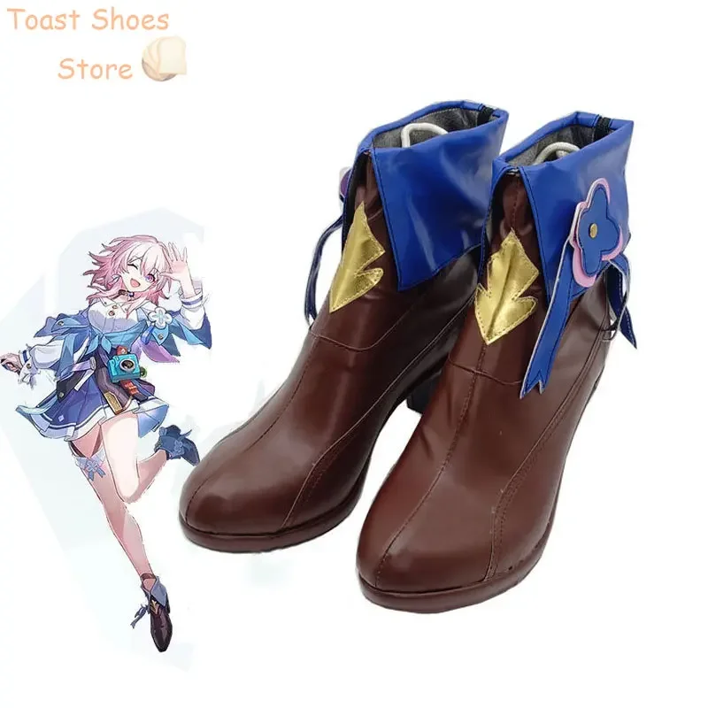 

Игра Honkai Impact 3, 7 марта, обувь для косплея, карнавальные ботинки на Хэллоуин, обувь из искусственной кожи, реквизит для косплея, реквизит для костюма