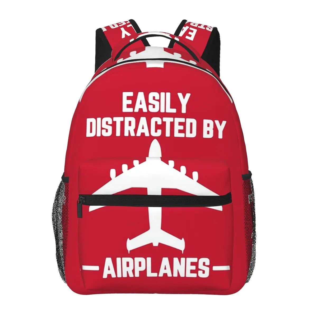 Leicht von Flugzeugen abgelenkt, Studentenrucksack, Schultasche, Wandern, Reisen, Tagesrucksack für Männer und Frauen, modische Büchertasche, Umhängetaschen