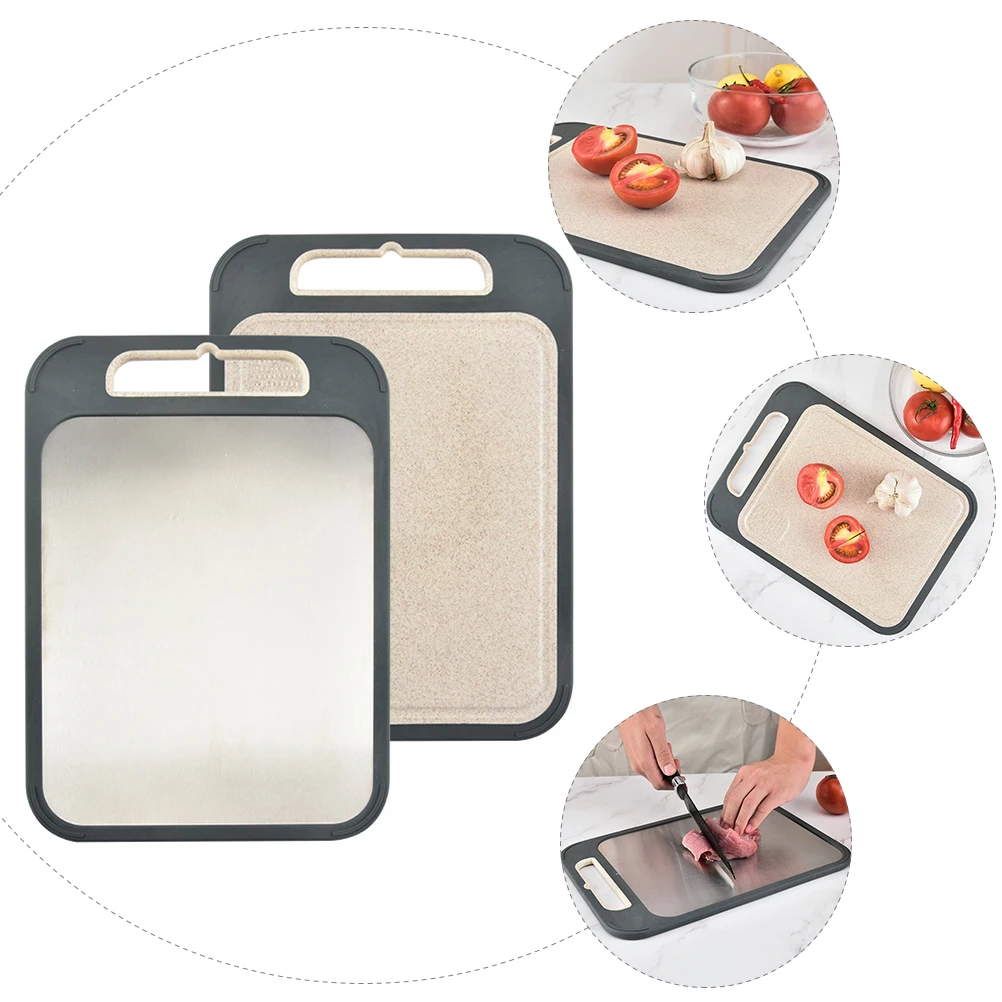 

Stainless Steel Chopping Board 304 PP Material Tools Space Saving Cutting for Vegetables Fruits Travel Camping