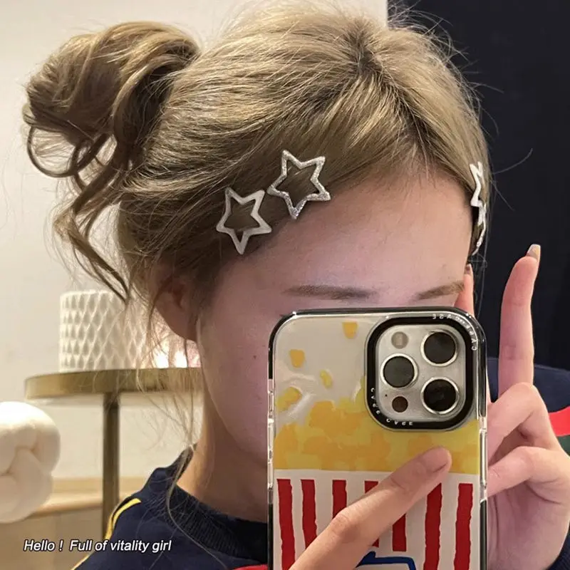 

Элегантные заколки для волос со звездами, набор из 10 шт., металлические застежки-когти, посеребренные заколки, минималистичные аксессуары для волос, подарок