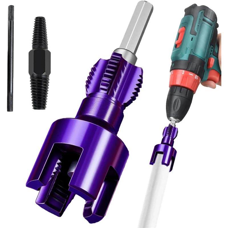 FYBL Internal & External Pipe Threading Tool, PVC Pipe Threader for PPR MPP, 4-Point Wire Opener Extractor for Plumbing