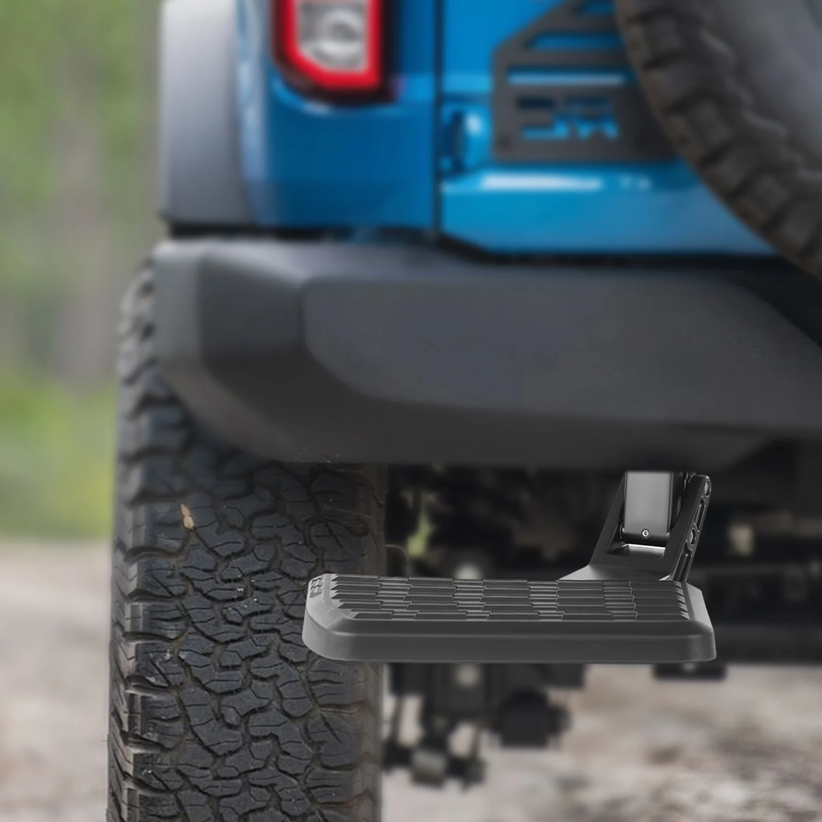 300lbs Flip-Down Bumper Bed Step Durable Bumper Bed Step Reinforced Screws Retractable Truck Bumper Step