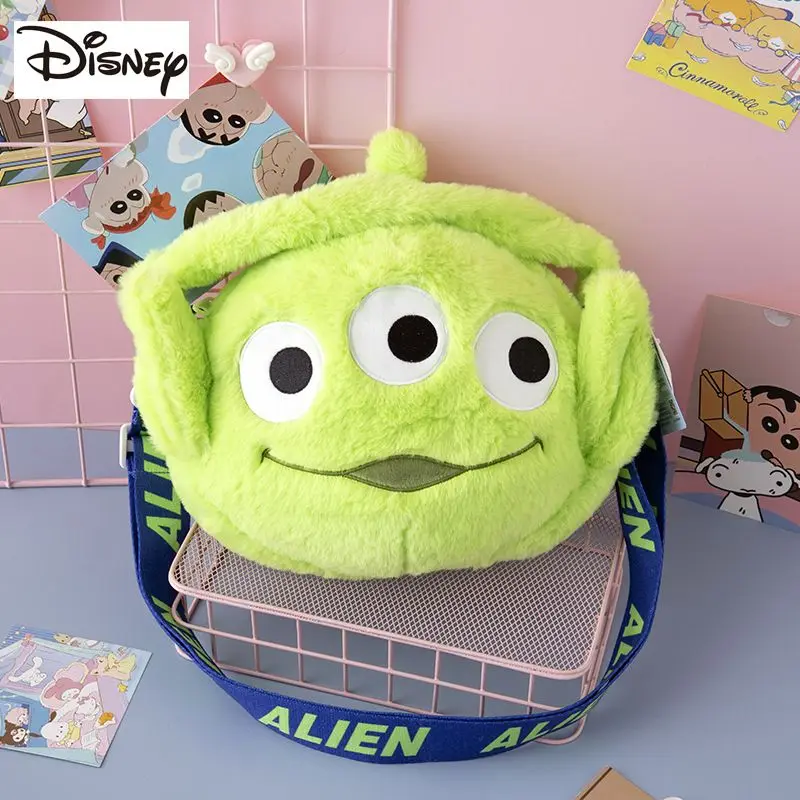 Disney Genuine Fashion Creative Cartoon Toy Story Alien Buzz Lightyear Plush Doll Handheld Crossbody Bag Girls Birthday Gift