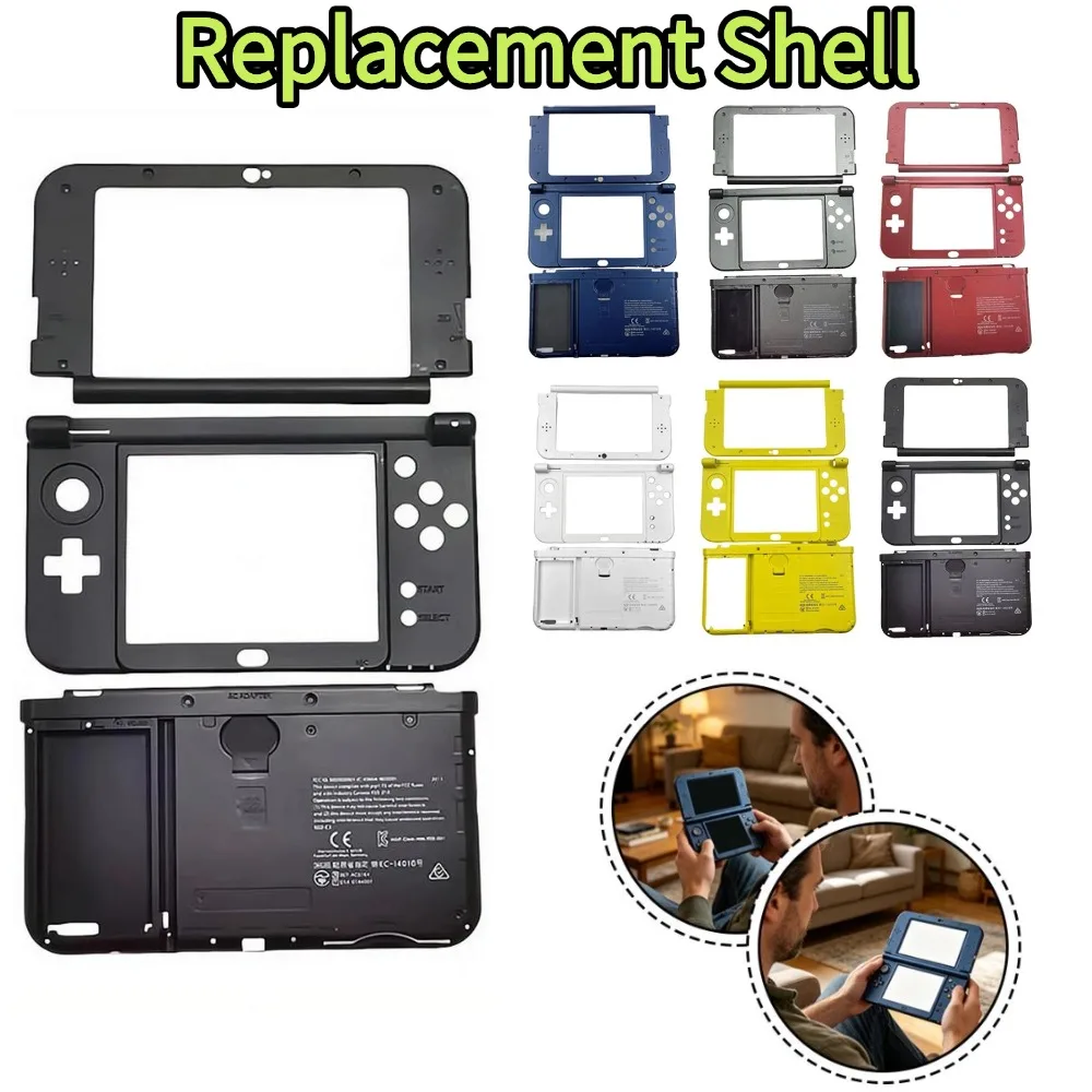 Replacement Shell Housing Case Full Cover Middle Faceplate Screen Frame Protective Lid For Nintendo New 3DS XL LL