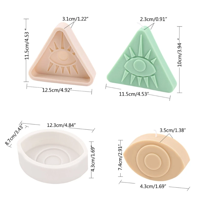 YUYU for Triangle Silicone Mold All-Seeing Eye Pattern Resin Mold DIY Epoxy Casting Mold for Women Girl Teen DIY Handmade